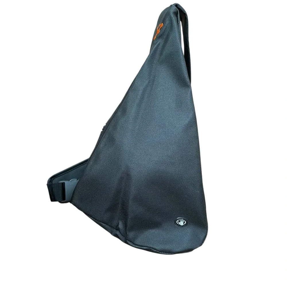 Ballistic Nylon Black Sling Crossbody Triangular Bag backpack single strap